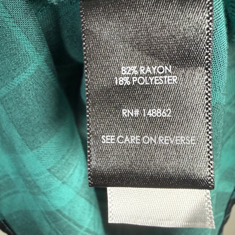 Torrid Harper Plaid Teal V-Neck Blouse | Officecore Grunge Plus Size 2 - Picture 5 of 12